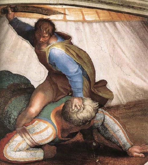 Michelangelo Buonarroti David and Goliath France oil painting art